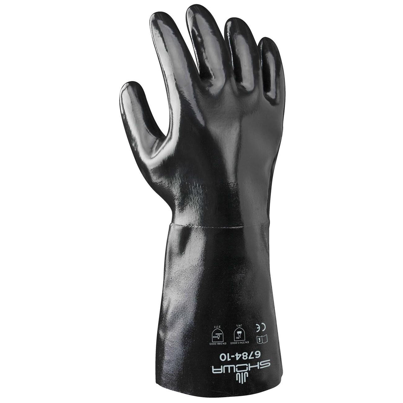 SHOWA Showa 6784-10 Chemical Resistance Neoprene Glove Large