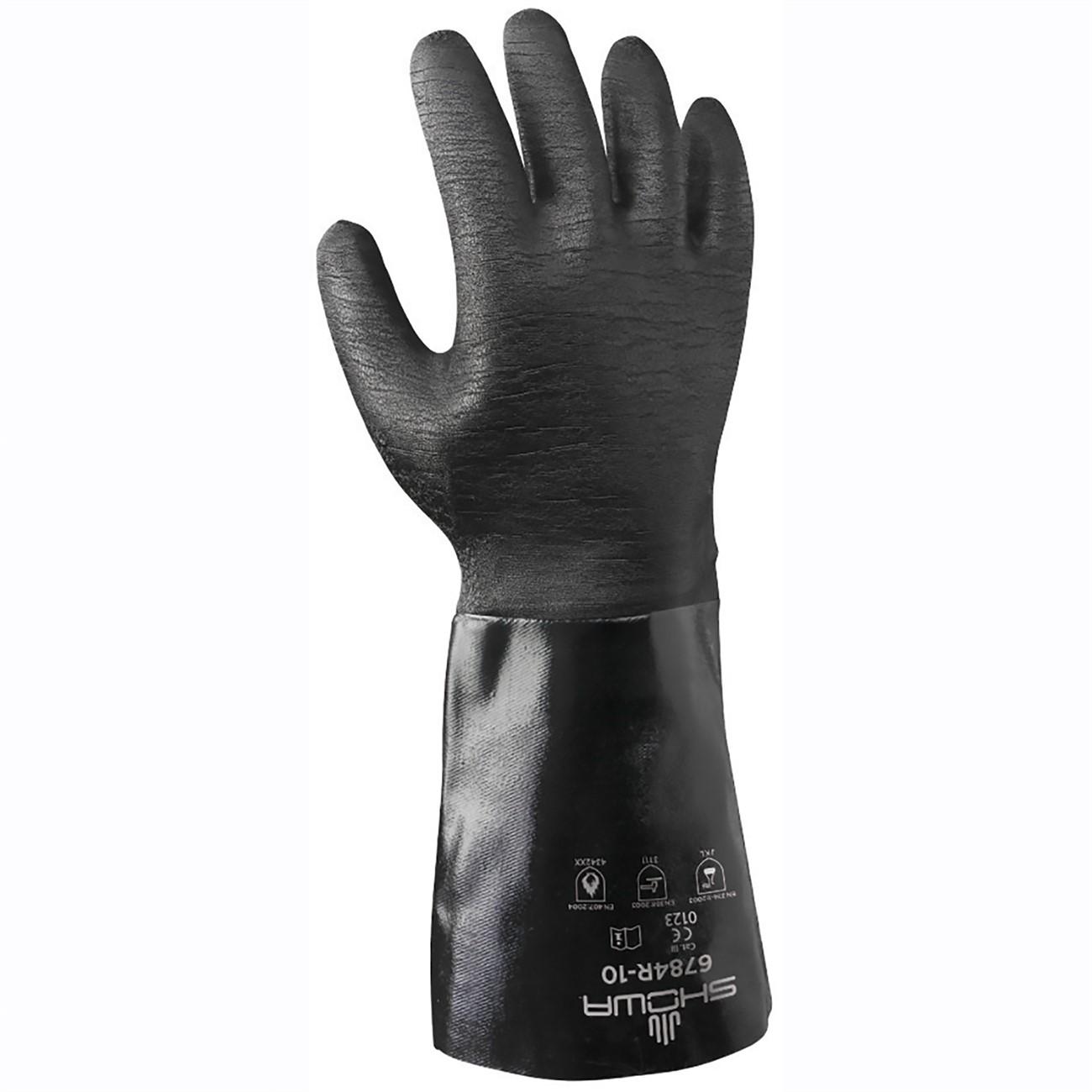 SHOWA Showa 6784R-10 Chemical Resistance Glove Large Neoprene
