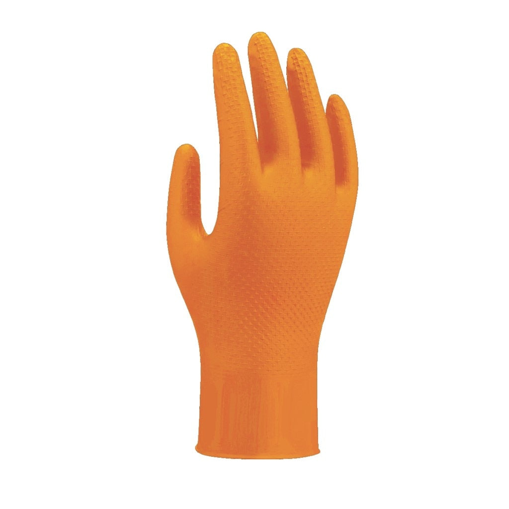 SHOWA Showa 709HVO-10 Nitrile Gloves Hi Vis Orange Xl
