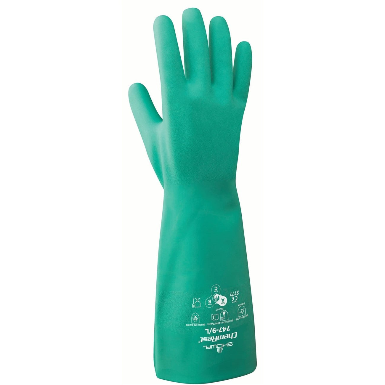 SHOWA Showa 747-07 Chemical Resistance Glove Small Nitrile