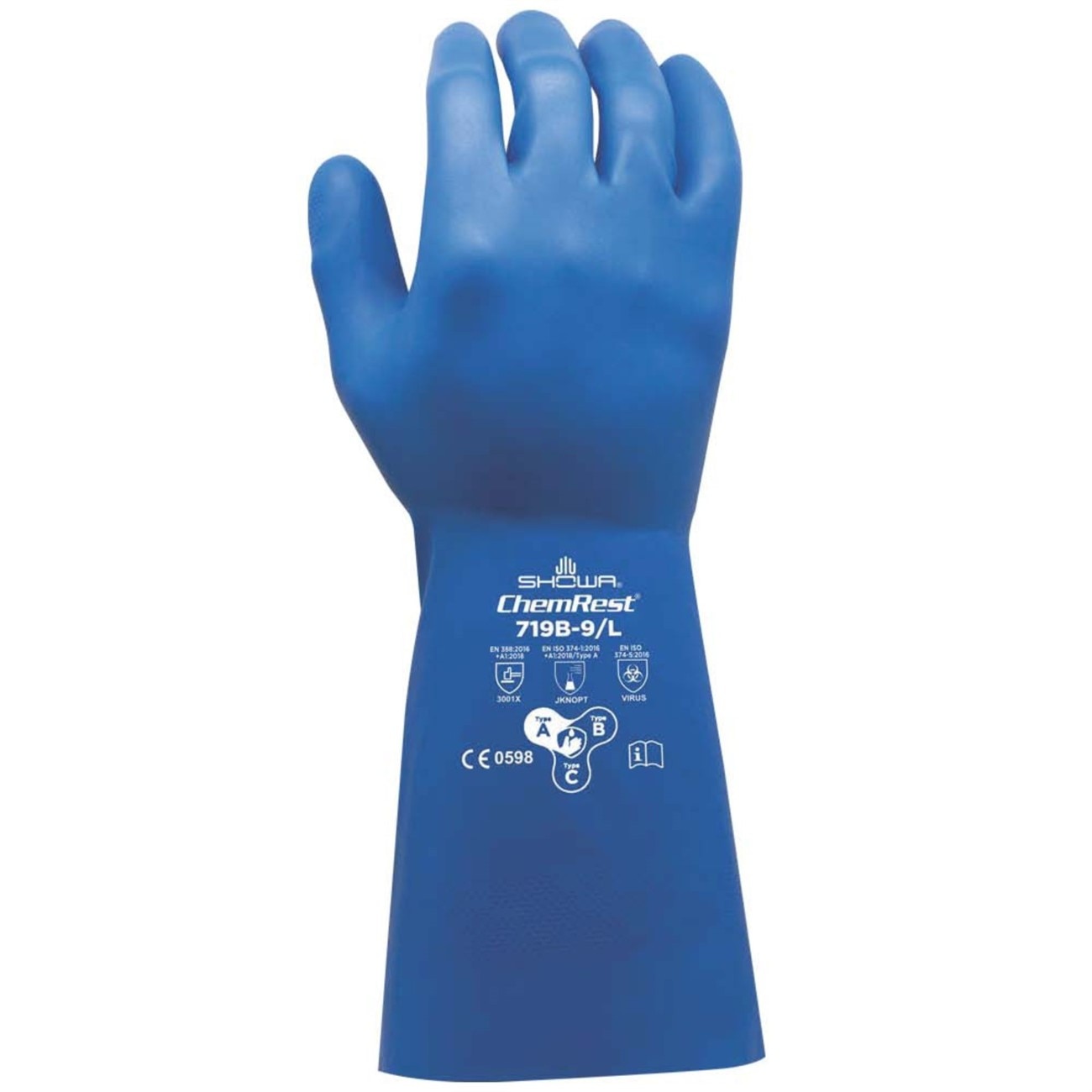 SHOWA Showa 719B-08 Chemical Resistance Glove Medium Nitrile