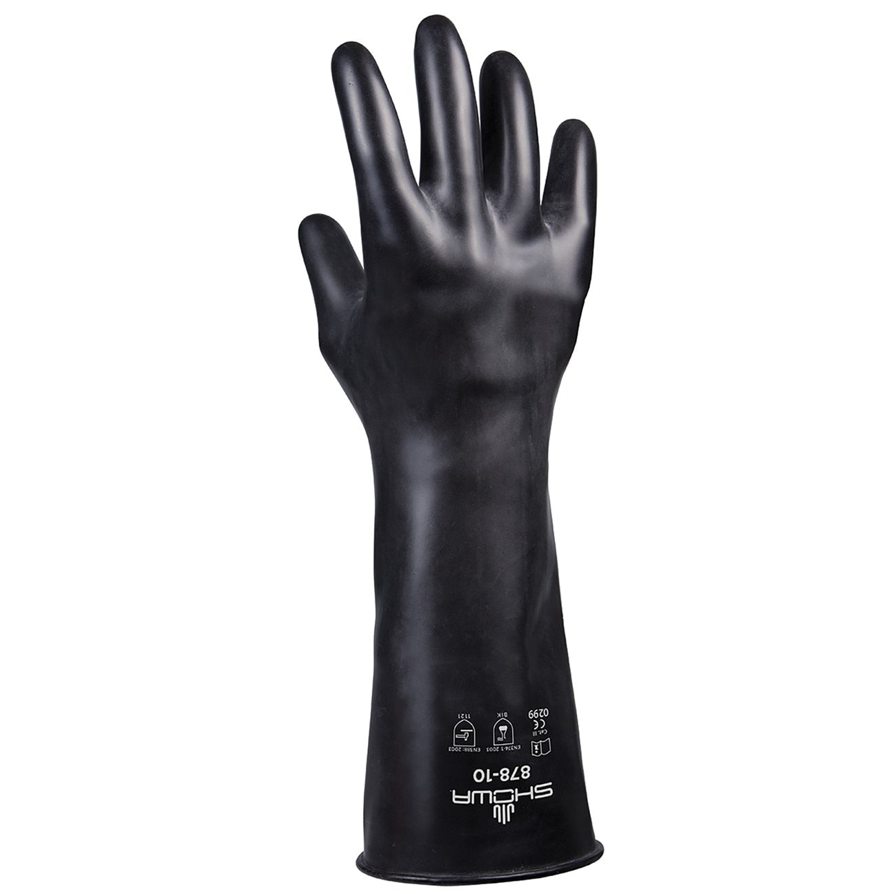 SHOWA Showa 878-09 Chemical Resistance Glove Large 25 Mil
