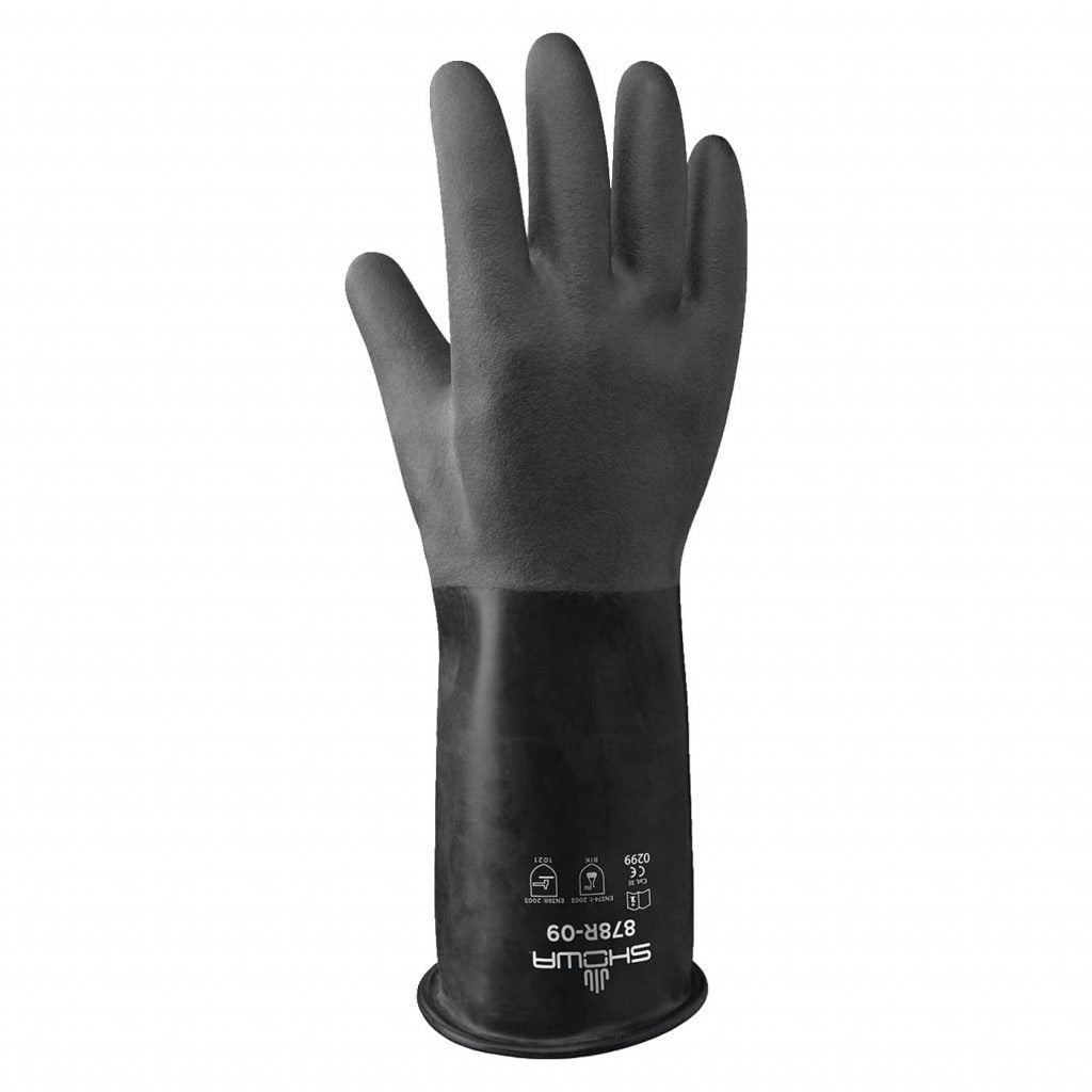 SHOWA Showa 878R-09 Chemical Resistance Glove Large 25 Mil