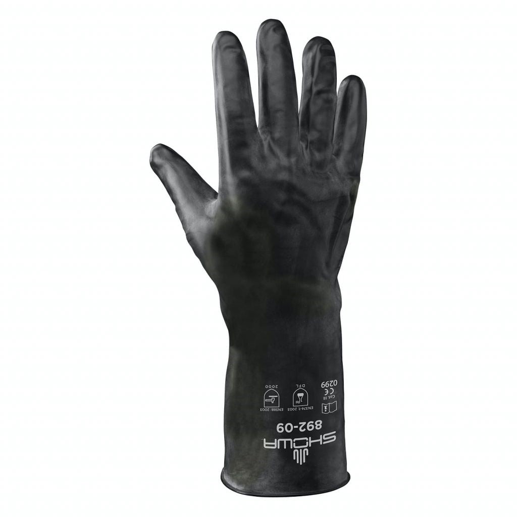 SHOWA Showa 892-10 Chemical Resistance Glove Xl Black 12 Mil