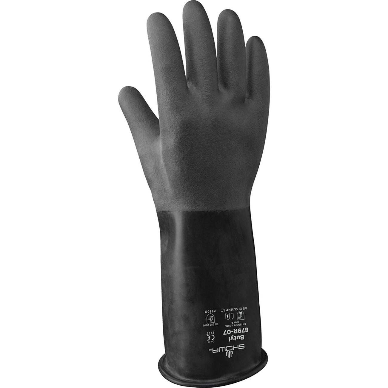 SHOWA Showa 879R-08 Chemical Resistance Glove Medium 25 Mil