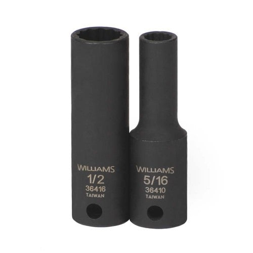 WILLIAMS COMFORT PRODUCTS Williams JHW36418 Deep Impact Socket 9/16 in 3/8 in Drive Sae