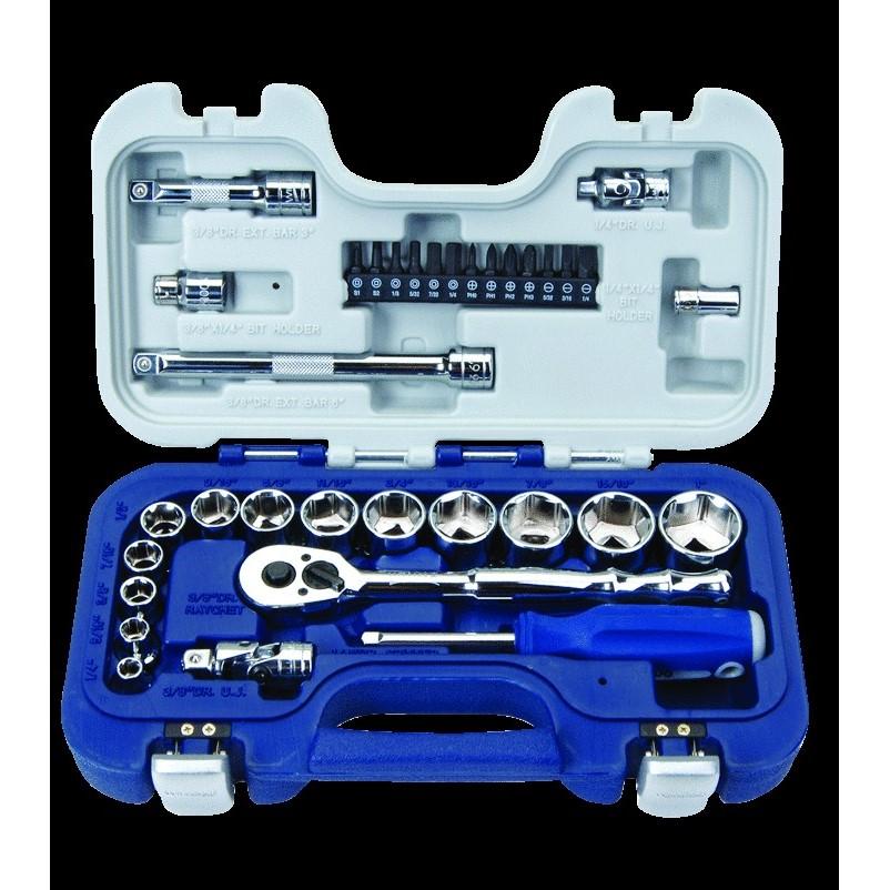 WILLIAMS COMFORT PRODUCTS Williams Comfort Products JHW50603B Sae Socket Drive Set 34pc