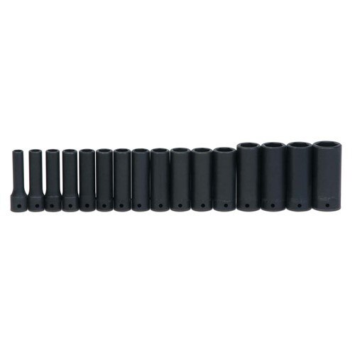 WILLIAMS COMFORT PRODUCTS Williams JHWMS-1416RC Impact Socket Set 1/2 in Drive 16 Pc