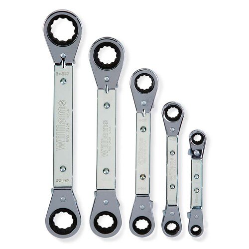 WILLIAMS COMFORT PRODUCTS Williams Comfort Products WS-5 Ratcheting Box Wrench Set
