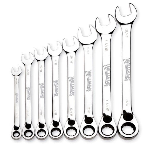 WILLIAMS COMFORT PRODUCTS Williams Comfort Products WS-1168RC Ratchet Combo Wrench Set