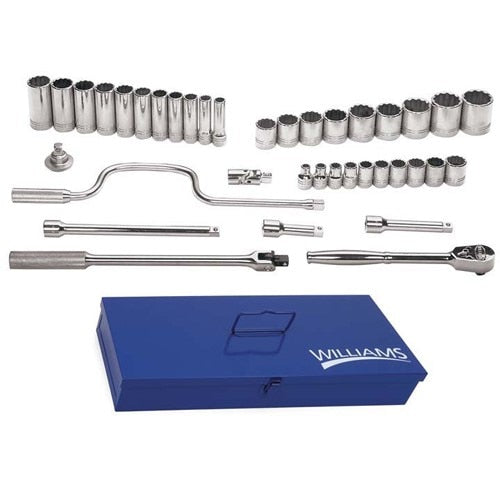 WILLIAMS COMFORT PRODUCTS Williams Comfort Products JHWWSS-38F 38-pc Socket Set Sae