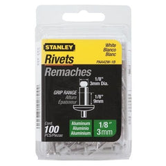 STANLEY Stanley PAA42W-1B Aluminum Rivets White 100 Pack