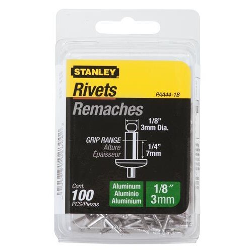 STANLEY Stanley PAA44-1B Aluminum Rivets 1/8 X 1/4 in 100 Pack