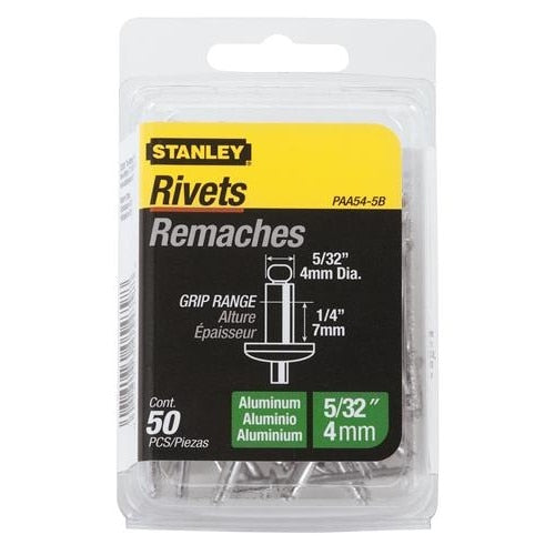 STANLEY Stanley PAA54-5B Aluminum Rivets 5/32x1/4 Inches 50 Pack