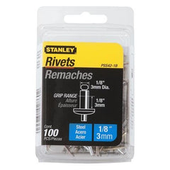 STANLEY Stanley PSS42-1B Steel Rivets 1/8 X 1/8 in 100 Pack