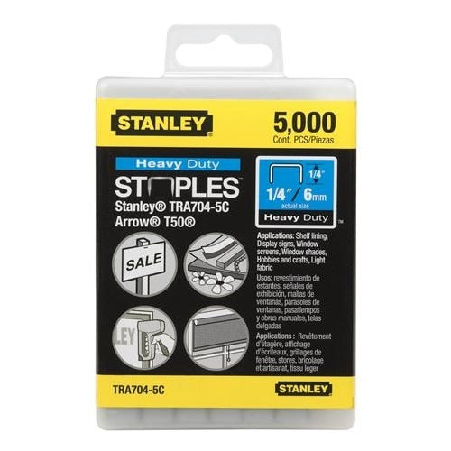 STANLEY Stanley TRA704-5C Narrow Crown Staples 1/4 in 5000 Pack