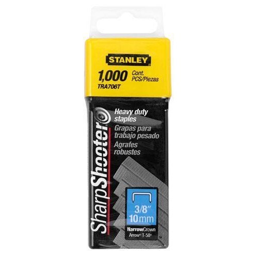 STANLEY Stanley TRA706T Narrow Crown Staples 3/8 in 1000 Pack