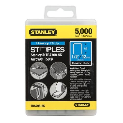 STANLEY Stanley TRA708-5C Narrow Crown Staples 1/2 in 5000 Pack