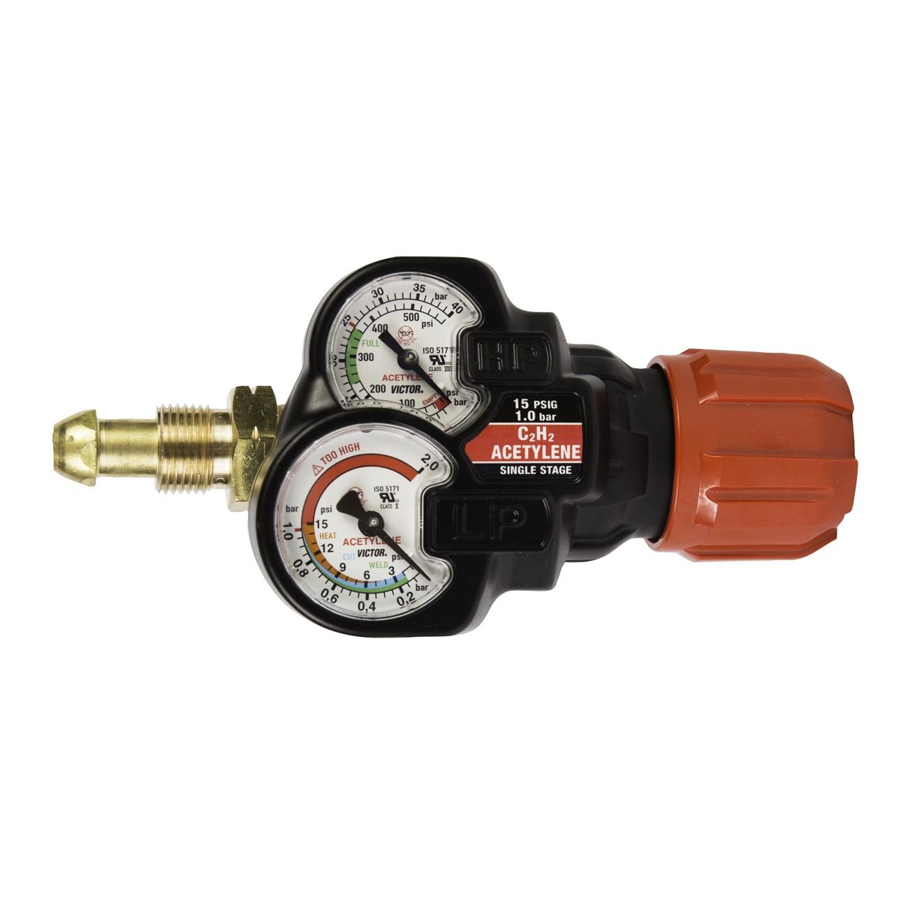 VICTOR Victor 0781-3605 Single Stage Acetylene Regulator 2-60 Psig