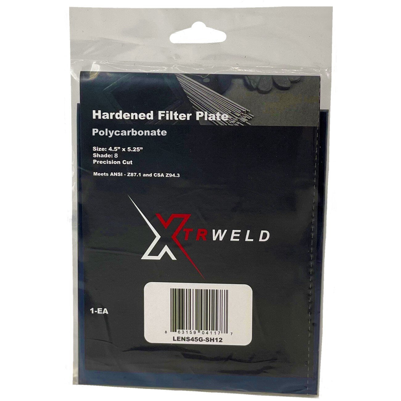 XTRWELD Xtrweld LENS45P-SH8 Polycarbonate Filter Plate Shade 8