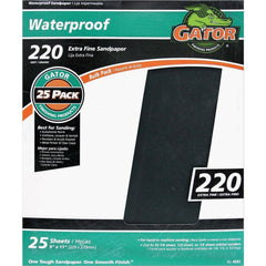 GATOR Gator 4241 Waterproof Sandpaper 220 Grit 9x11 in 25 Pack