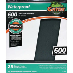 GATOR Gator 4238 Waterproof Sandpaper 600 Grit 9x11 in 25 Pack