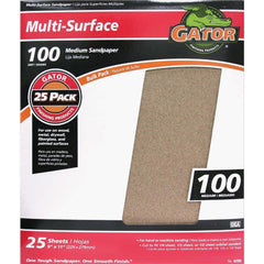 GATOR Gator 4209 Multi-surface Sandpaper 100 Grit 9x11 in 25 Pack