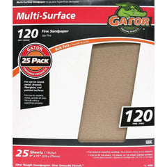 GATOR Gator 4208 Multi-surface Sandpaper 120 Grit 9x11 in 25 Pack