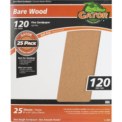 GATOR Gator 4226 Fine Sandpaper 120 Grit 9x11 in 25 Pack