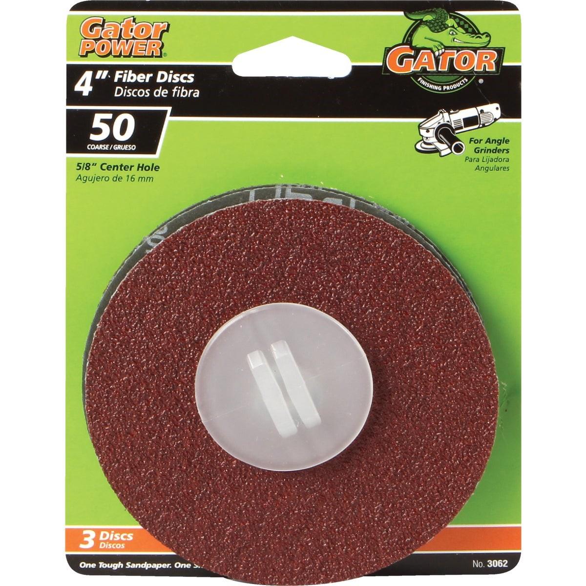 GATOR Gator 3062 4 Inch 50 Grit Fiber Disc 3 Pack