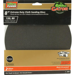 GATOR Gator 3026 Sanding Disc 8 in 120 80 Grit Stick-on 2-pack