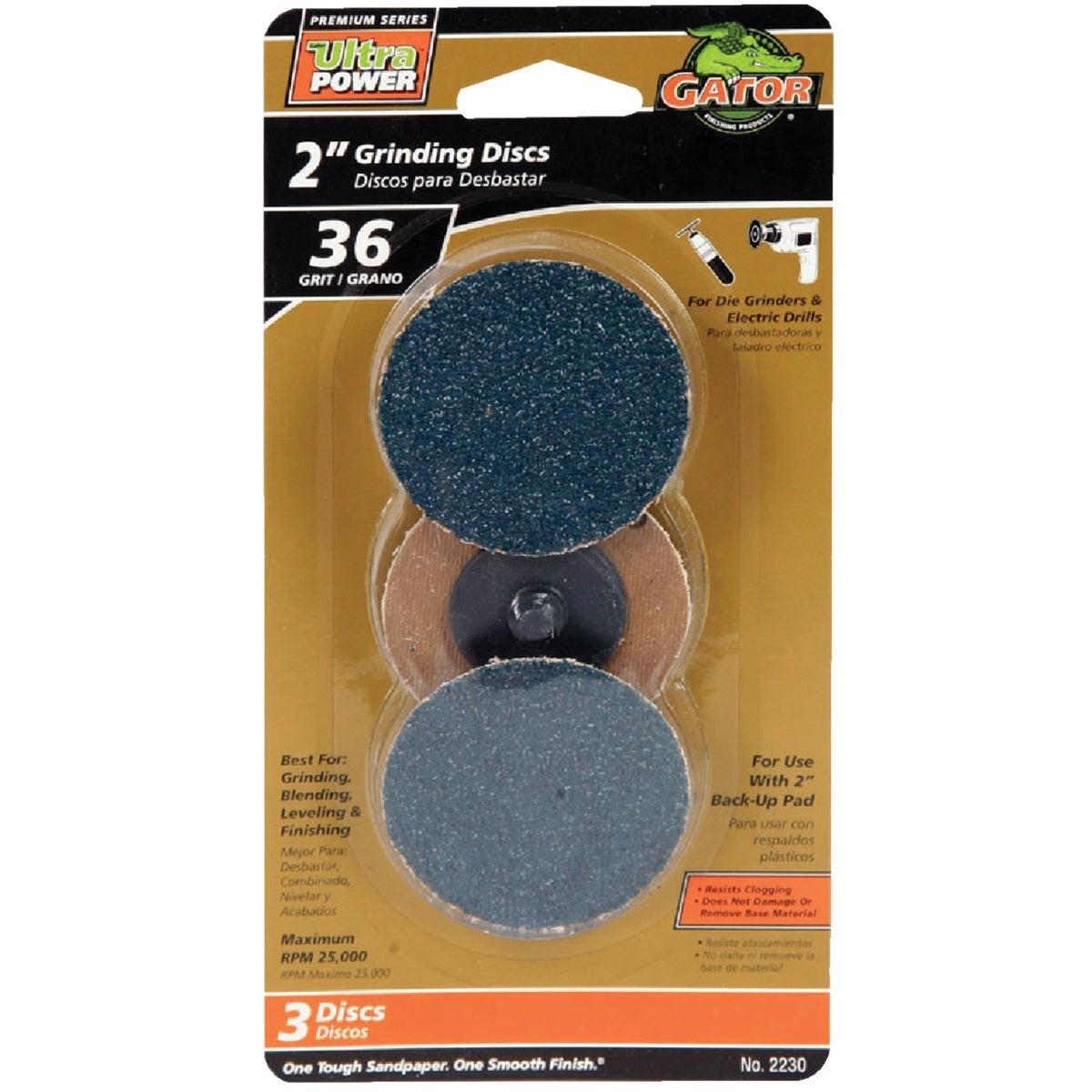 GATOR Gator 2230 Surface Conditioning Sanding Disc 2 in 36 Grit 3-pack