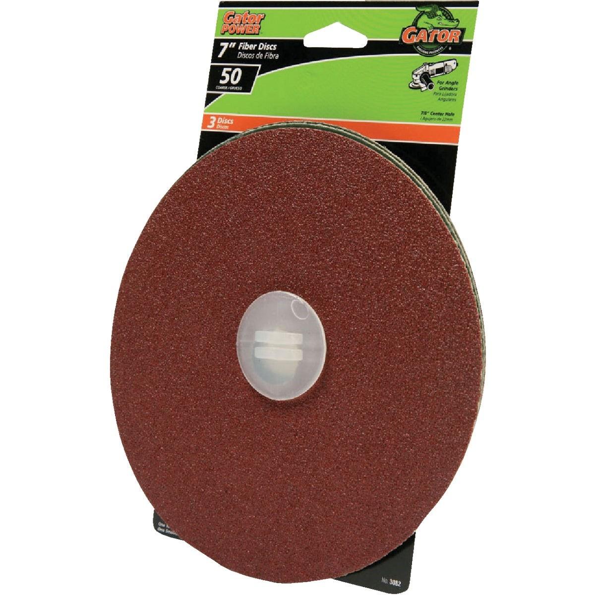GATOR Gator 3082 7 in 50 Grit Fiber Disc 3 Pack