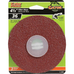 GATOR Gator 3073 Fiber Disc 36 Grit 4.5 in Angle Grinder 3 Pack