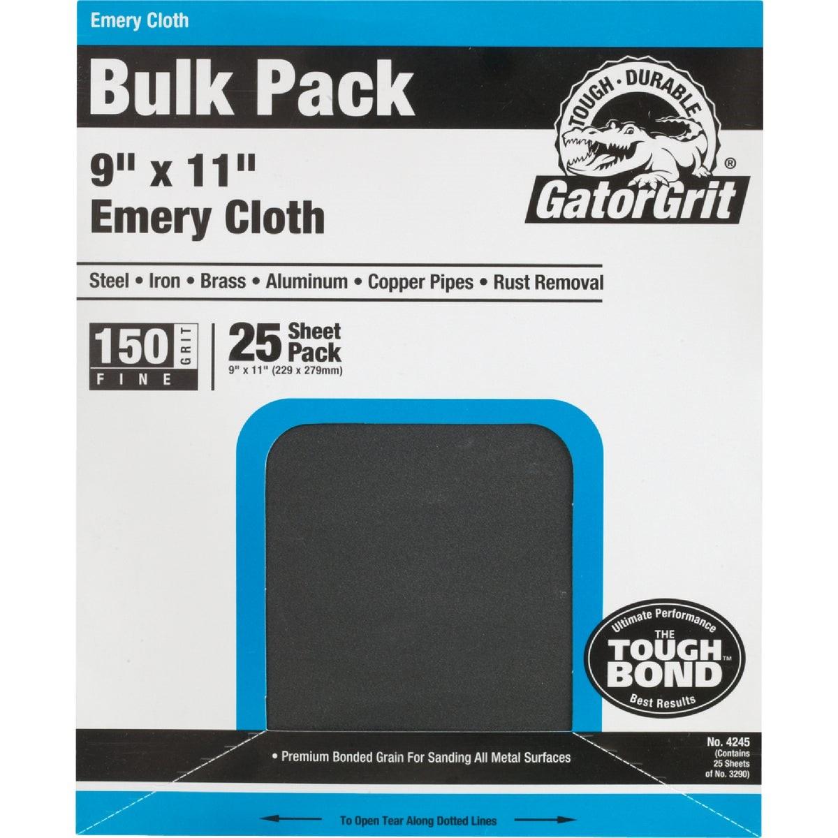 GATOR Gator 4245 Emery Cloth 150 Grit 9x11 in 25 Pack