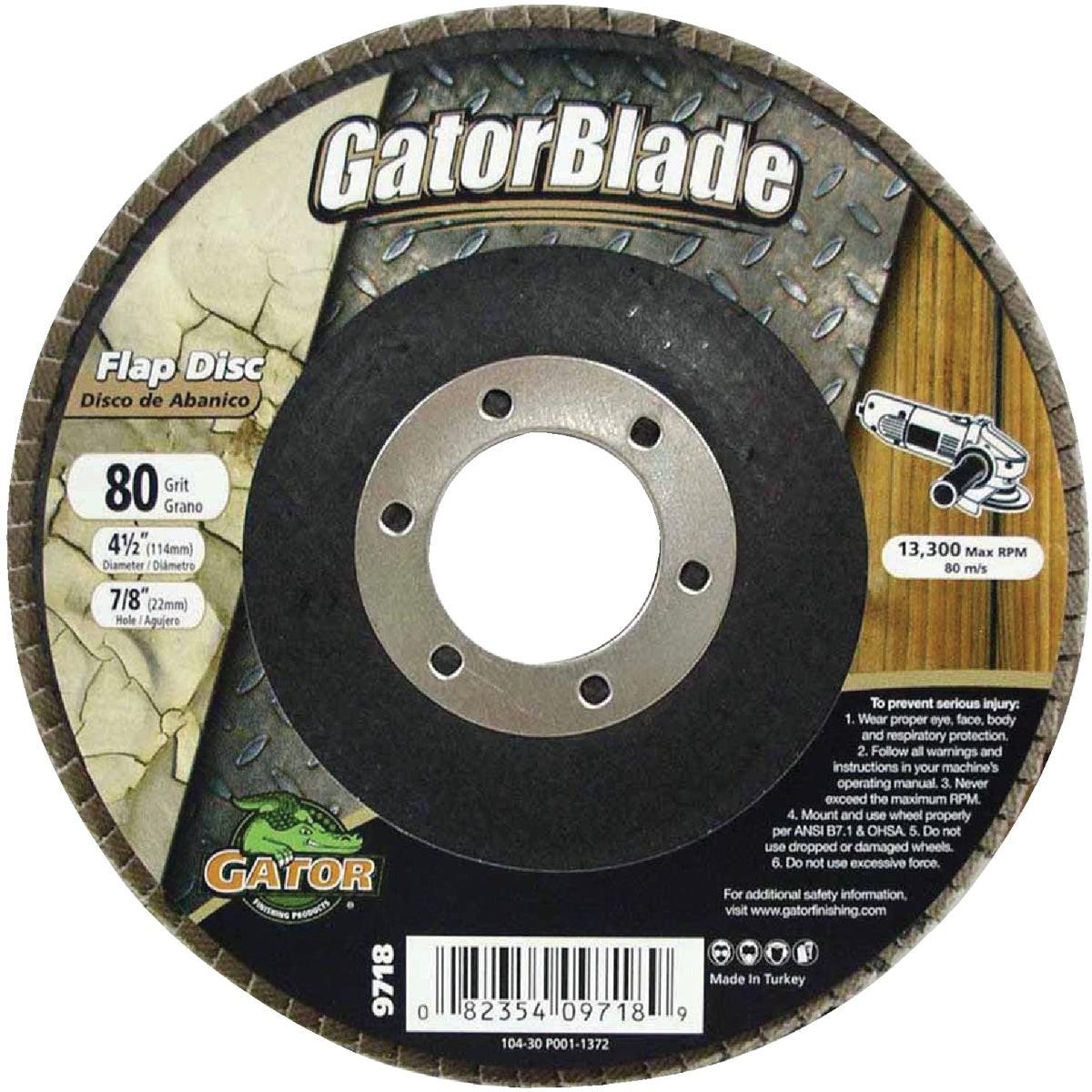 GATOR Gator 9718 Type 29 Flap Disc 80 Grit 4.5 in Zirconium Oxide