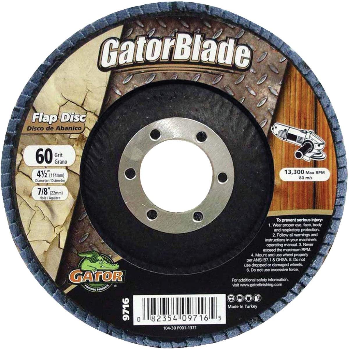 GATOR Gator 9716 Type 29 Flap Disc 4.5 in 60 Grit Zirconium Oxide