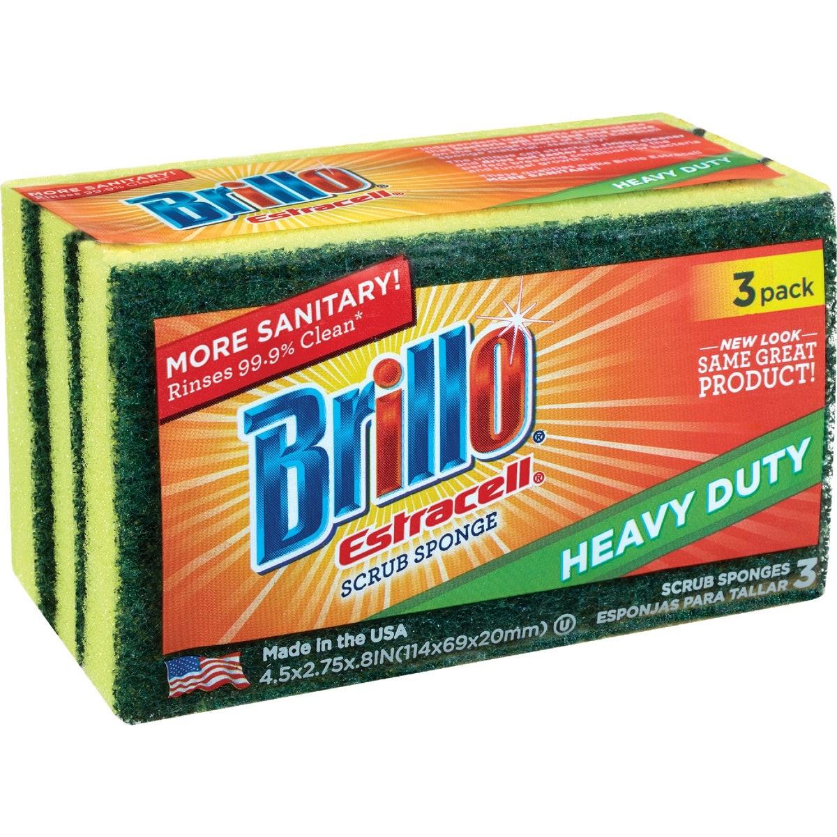 BRILLO Brillo 21031 Estracell Heavy Duty Sponge 3-count