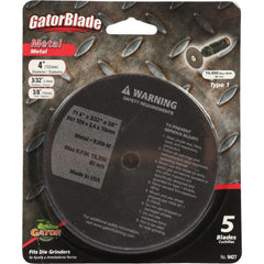 GATOR Gator 9427 Type 1 Metal Cut-off Wheel 4x3/32x3/8 in 5-pack