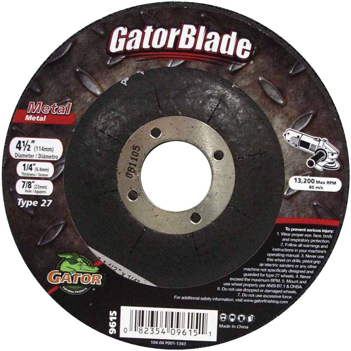 GATOR Gator 9615 Type 27 Metal Cut-off Wheel 4.5x0.25x0.875 in