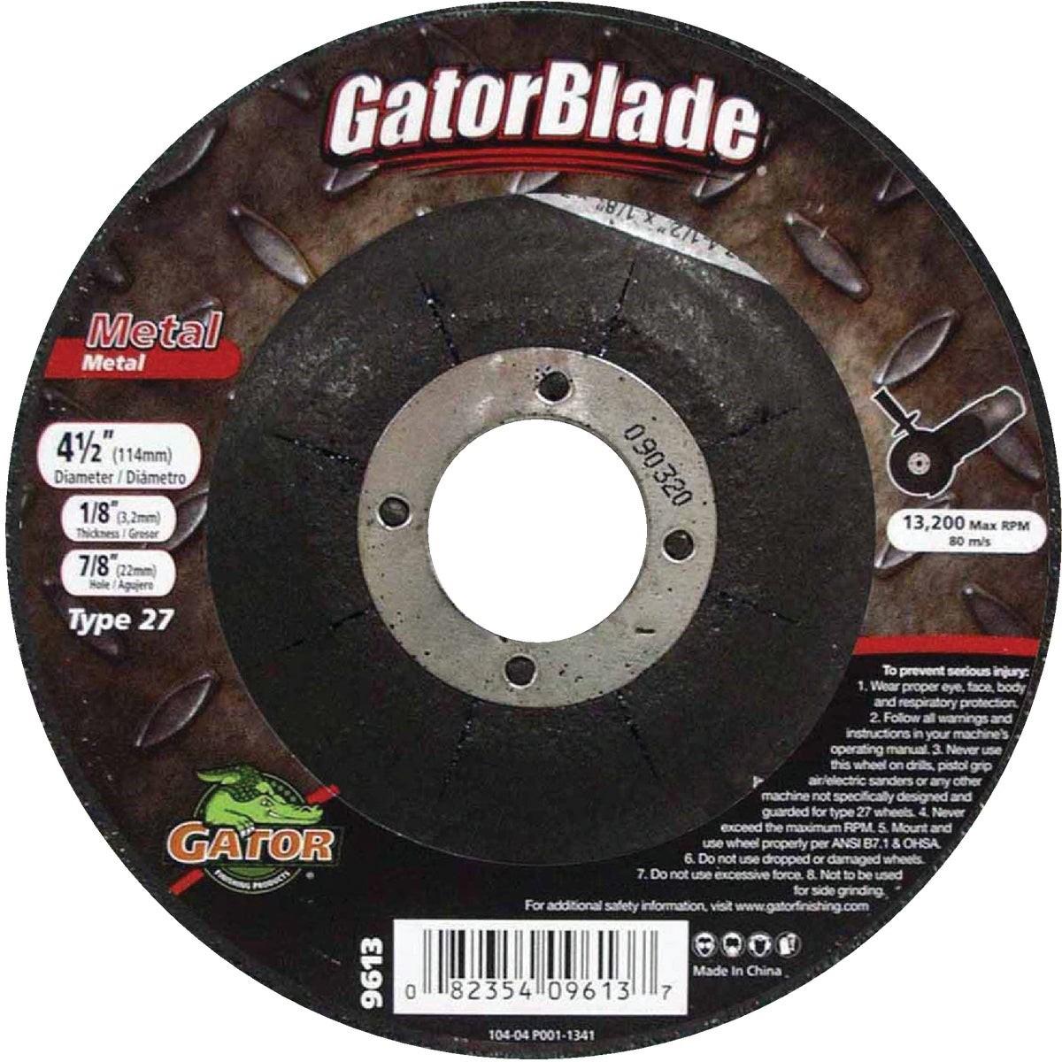 GATOR Gator 9613 Type 27 Metal Cut-off Wheel 4.5 X 0.125 X 0.875 in