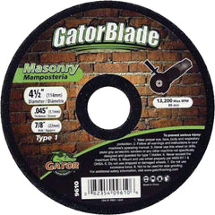 GATOR Gator 9610 Masonry Cut-off Wheel 4.5 in Type 1 Thin Cut