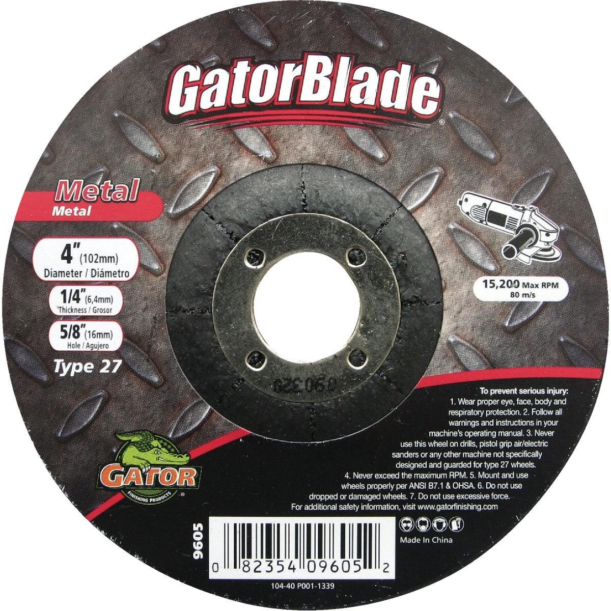 GATOR Gator 9605 Type 27 Metal Cut-off Wheel 4x1/4x5/8 in