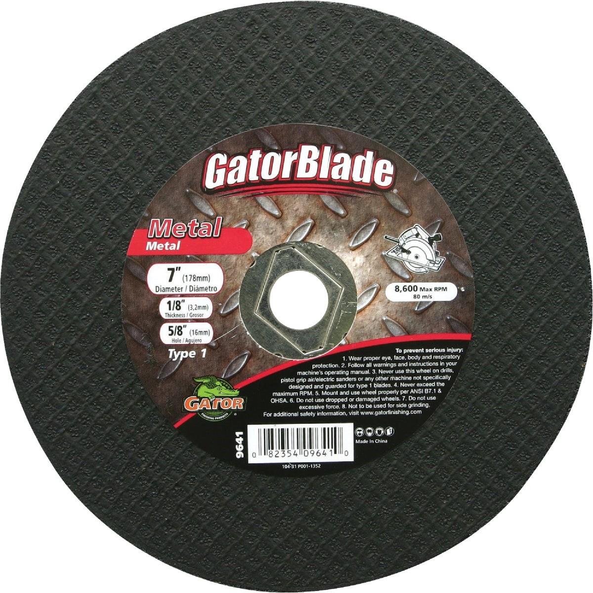 GATOR Gator 9641 Type 1 Metal Cut-off Wheel 7x1/8x5/8 in