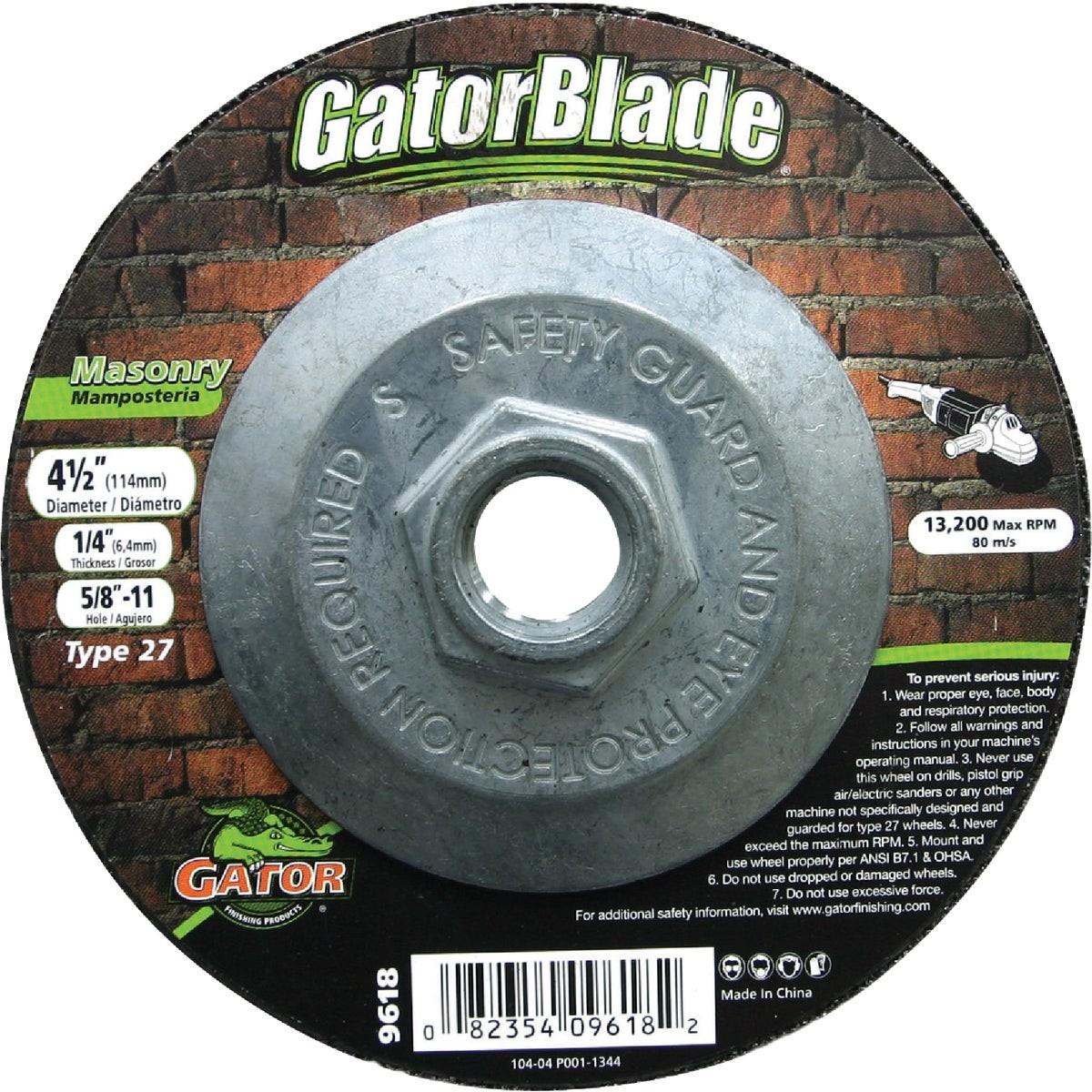 GATOR Gator 9618 Type 27 Masonry Cut-off Wheel 4.5 in