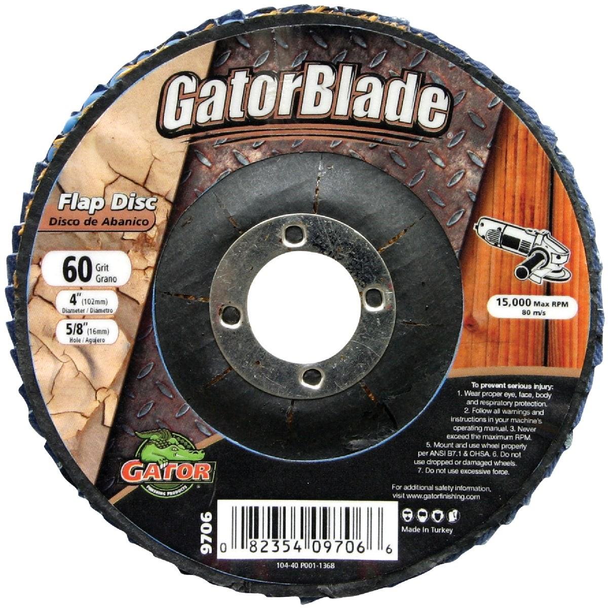 GATOR Gator 9706 Type 29 Flap Disc 4x5/8 in 60-grit Zirconia