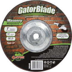 GATOR Gator 9648 Type 27 Masonry Cut-off Wheel 7x1/4x5/8-11