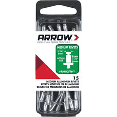 ARROW Arrow RMA3/16 Aluminum Pop Rivet 3/16 X 1/4 Inch 15 Count