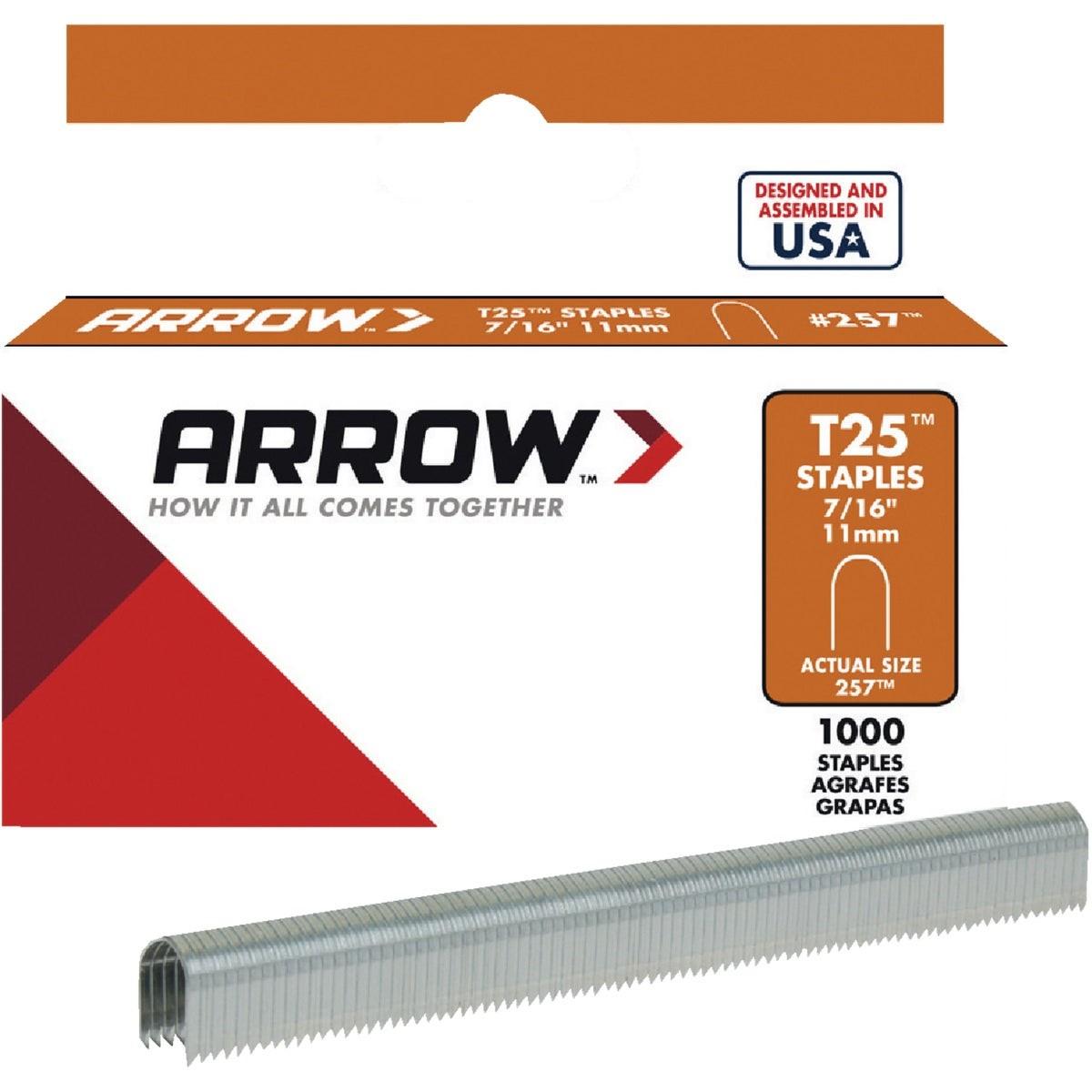 ARROW Arrow 257 Round Crown Cable Staple 7/16 in 1100 Pack