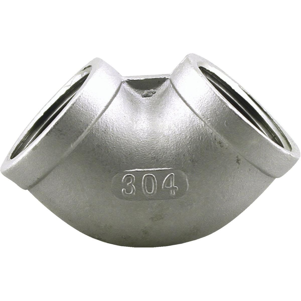 PLUMBEEZE Plumbeeze U2-SSE-02 Stainless Steel 90 Degree Fip Elbow